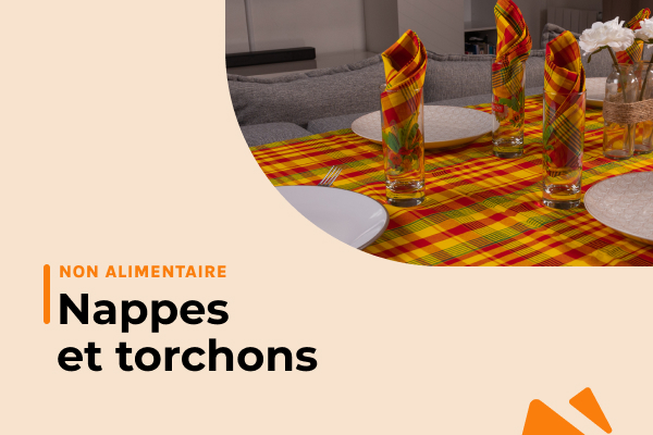 Nappe madras (3m x 1.60m) et 8 serviettes assorties